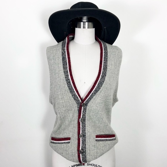 Vintage Sweaters - VINTAGE BRENT KNITWEAR 100% LAMBS WOOL ACADEMIA WINTER VEST